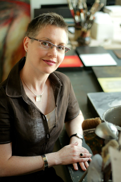 Erica Grimm Vance in studio