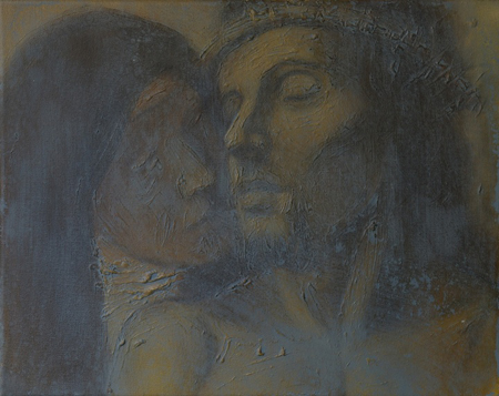 Pieta (2008), oil on canvas, 10' x 15'