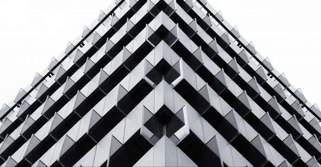 Decorative abstract background of a modern building
