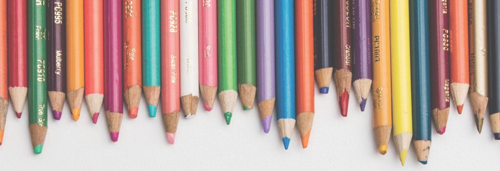 Pencil crayons of various colours