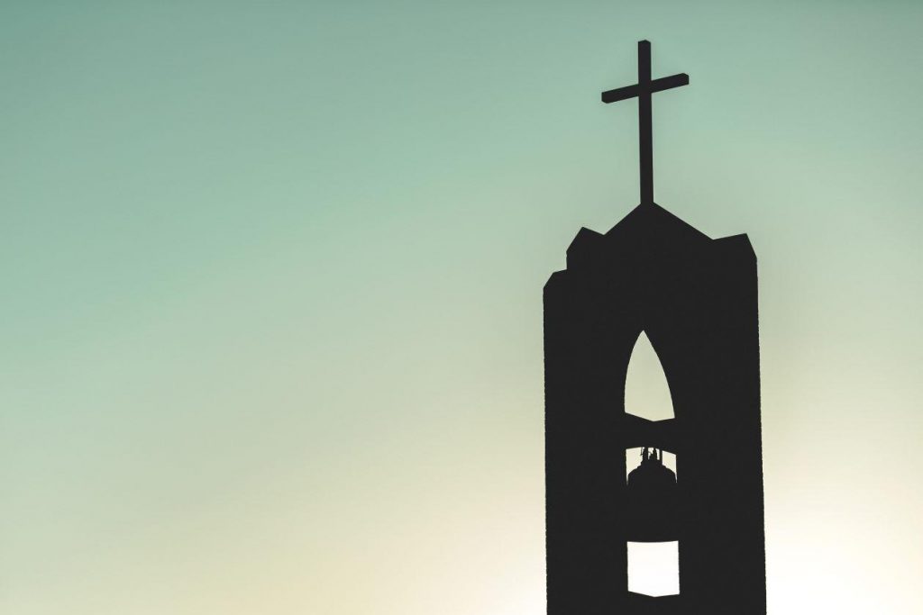 Church cross silhouette
