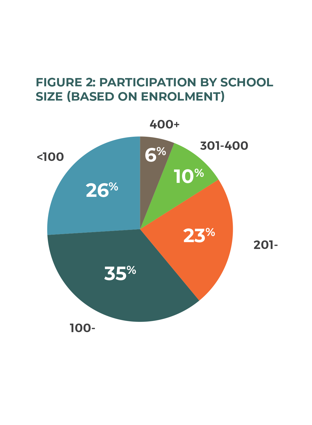 Figure 2. Participation by school size (based on enrolment).