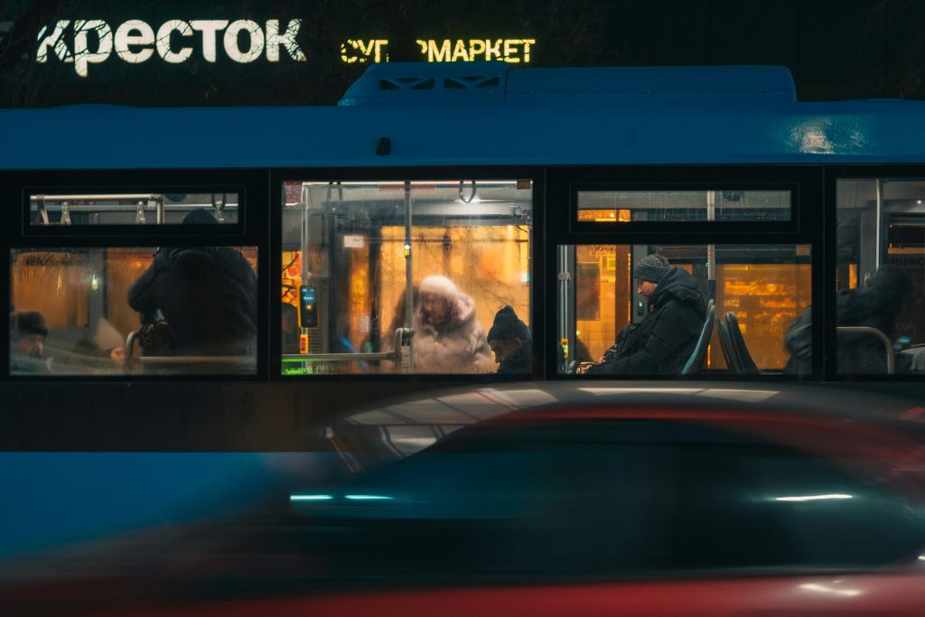 People on bus